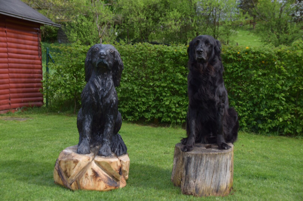 hundefigur-skulpturen von Martwood